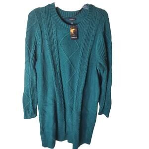 Torrid At the Knee Cotton Acrylic Cable Dress, Botanical Garden, NWT, 2X